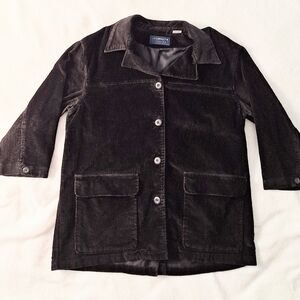 Vintage Liz Claiborne LizSport Black Corduroy Jacket Women's L